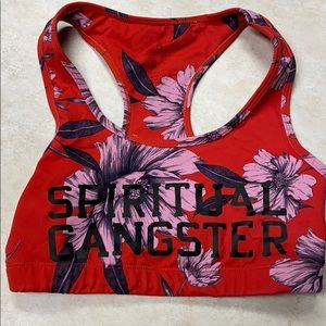 Spiritual Gangster Floral Racerback Bra Small